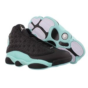 Youth Jordan 13 Retro Black Island Green